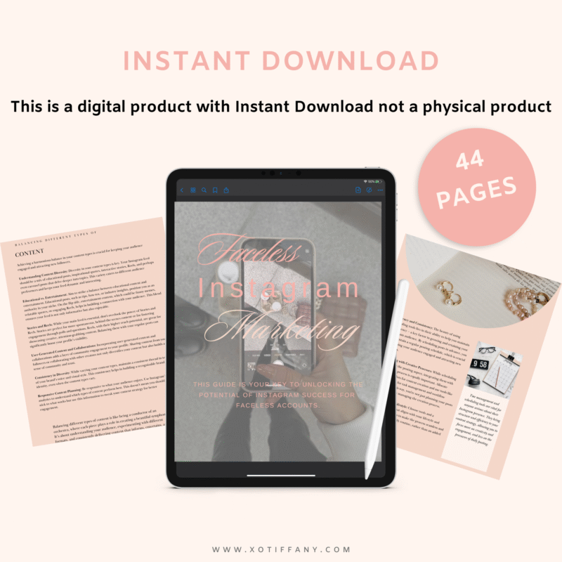 Faceless Instagram Marketing Ebook