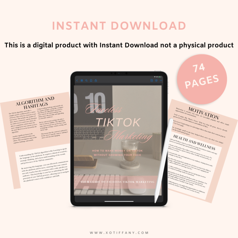 Faceless TikTok Marketing Ebook