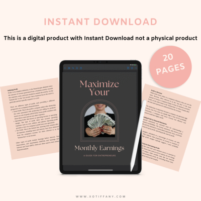 Maximize Your Earnings Ebook